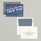 "Vintage Shine" - Holiday Cards in Navy by Jessie Steury - Assembled