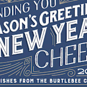 "Vintage Shine" - Holiday Cards in Navy by Jessie Steury - Close-Up