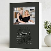 "Together" - Holiday Cards in Noir by Sara Hicks Malone - Folded Card