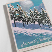 "Snowy View" - Holiday Cards in Winter Sky by Becky Nimoy - Detail