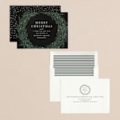 "snowy wreath" - Holiday Cards in Midnight by Ally Madison - Assembled