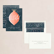 "Thankful Ornament" - Holiday Cards in Navy by Ally Madison - Assembled