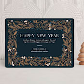 "Framed Foliage" - Holiday Cards in Juniper by Paper Raven Co. - Front