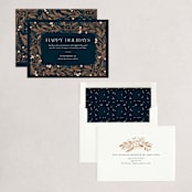 "Framed Foliage" - Holiday Cards in Juniper by Paper Raven Co. - Assembled