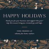 "Framed Foliage" - Holiday Cards in Juniper by Paper Raven Co. - Close-Up