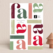 "Fa la la la la" - Holiday Cards in Fruitcake by Hudson meet Rose - Front
