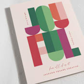 "Merry and Bright Letters" - Holiday Cards in Holly Berry by Lisa McLean - Close-Up