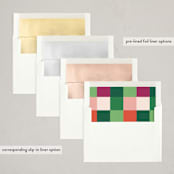 "Merry and Bright Letters" - Holiday Cards in Holly Berry by Lisa McLean - Envelope Liners