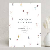 "festive skiers" - Holiday Cards in Multi by Ellen Schlegelmilch - Front