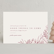 "Grateful Hearts" - Holiday Cards in Berry by Amy Kross - Front