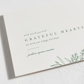 "Grateful Hearts" - Holiday Cards in Pine by Amy Kross - Close-Up