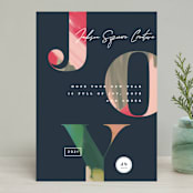 "Festive paint" - Holiday Cards in Navy by Creo Study - Front