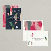 "Festive paint" - Holiday Cards in Navy by Creo Study - Assembled