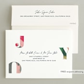 "Festive paint" - Holiday Cards in Navy by Creo Study - FREE Recipient Addressing