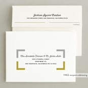 "Old New Year" - Holiday Cards in Silver and Gold by Snow and Ivy - FREE Recipient Addressing