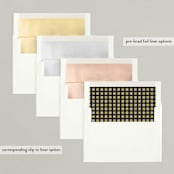 "Old New Year" - Holiday Cards in Silver and Gold by Snow and Ivy - Envelope Liners