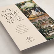 "you made our year" - Holiday Cards in Vanilla by Kamala Nahas - Detail