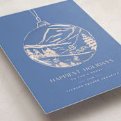 "Painted Ornament" - Holiday Cards in Sapphire by Vera Lim - Detail