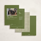 "Preppy gratitude" - Holiday Cards in Pine by Creo Study - Back of Card Options