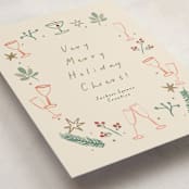 "a Very Merry Holiday Cheers" - Holiday Cards in Champagne by Ani Somi - Detail