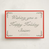 "Garland" - Holiday Cards in Cherry Glaze by Morgan Kendall - Front