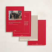 "Holiday Topiary" - Holiday Cards in Berry by Jennifer Lew - Back of Card Options