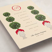 "Holiday Topiary" - Holiday Cards in Berry by Jennifer Lew - Detail