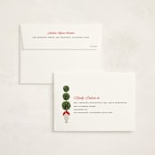 "Holiday Topiary" - Holiday Cards in Berry by Jennifer Lew - FREE Recipient Addressing