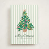 "Lobby Bow Tree" - Holiday Cards in Wintergreen by Erika Firm - Front