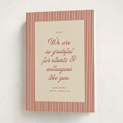 "pinstriped border" - Holiday Cards in Cranberry by Ellen Schlegelmilch - Folded Card