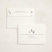 "Inkpen Cabin" - Holiday Cards in Slate by Holly Whitcomb - FREE Recipient Addressing