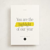 "Highlight" - Holiday Cards in Lemon by Hudson meet Rose - Front