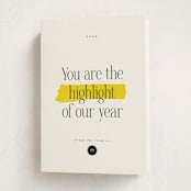 "Highlight" - Holiday Cards in Lemon by Hudson meet Rose - Folded Card