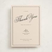 "Sincerely Thank You" - Holiday Cards in Cream by Rachel Cassel - Front