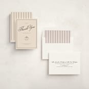 "Sincerely Thank You" - Holiday Cards in Cream by Rachel Cassel - Assembled