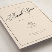 "Sincerely Thank You" - Holiday Cards in Cream by Rachel Cassel - Detail