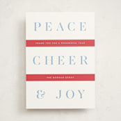 "Festive Stripes" - Holiday Cards in Stocking by Alston Foster - Front