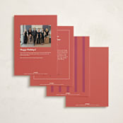 "Raising the Bar" - Holiday Cards in Berry by Louise Kay - Back of Card Options