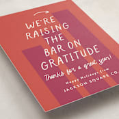 "Raising the Bar" - Holiday Cards in Berry by Louise Kay - Detail
