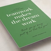 "teamwork" - Holiday Cards in Grass by Sara Hicks Malone - Detail
