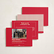 "Inbox" - Holiday Cards in Peppermint by Olivia Kanaley Inman - Back of Card Options