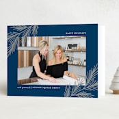 "Winter Branches" - Holiday Cards in Royal by Susan Asbill - Folded Card
