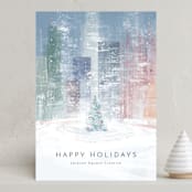 "Winter City Wishes" - Holiday Cards in Wintermint by Eric Ransom - Front