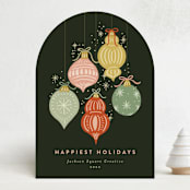 "Sparkling Ornaments" - Holiday Cards in Fir by Joanna Griffin - Front