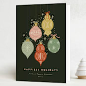 "Sparkling Ornaments" - Holiday Cards in Fir by Joanna Griffin - Folded Card