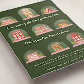 "Homes for the Holidays" - Holiday Cards in Pine by Jenna Holcomb - Detail