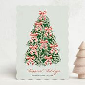 "Oh Christmas Tree" - Holiday Cards in Sage by Sherley Ferreira - Front