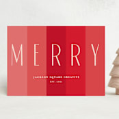 "merry merry" - Holiday Cards in Santa Suit by Lori Wemple - Front
