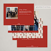 "Folklore joy" - Holiday Cards in Cranberry by Maja Cunningham - Back of Card Options