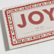 "Folklore joy" - Holiday Cards in Cranberry by Maja Cunningham - Detail